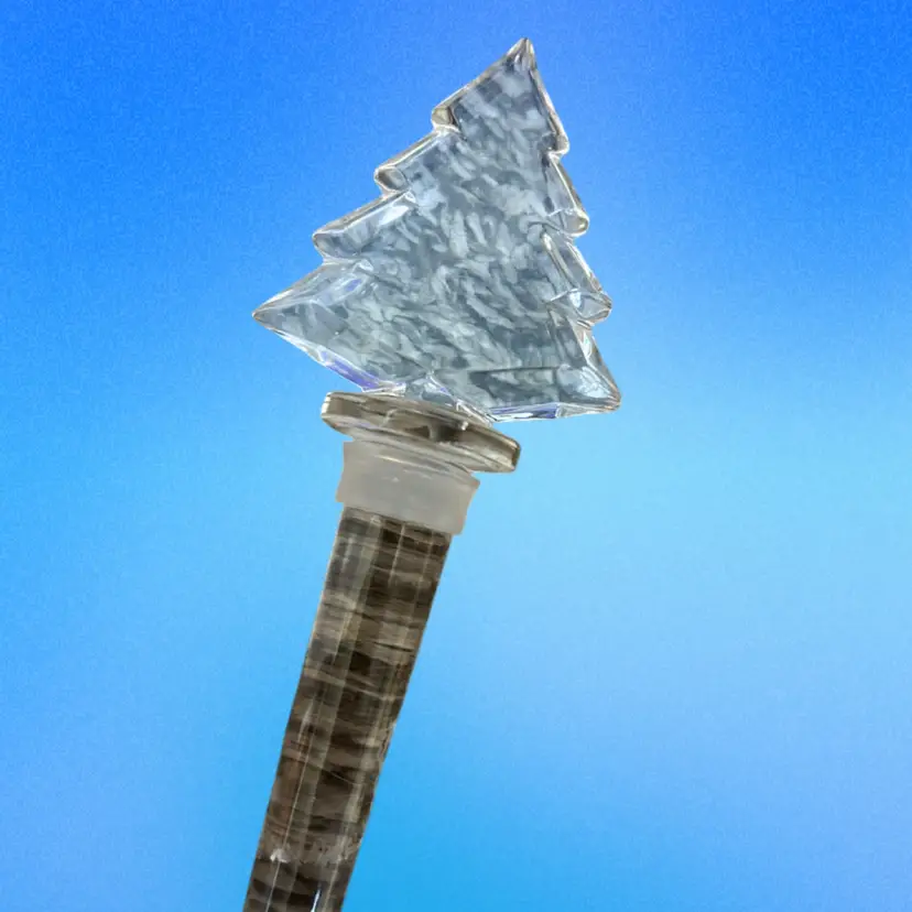 Tree Clear Glass Stopper