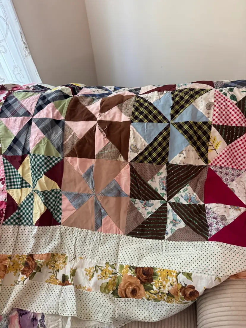 Large “Cutter” Quilt Top 102” X 102” Great for Crafting!