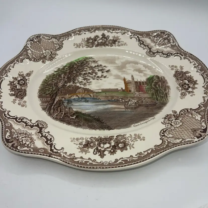 JOHNSON BROTHERS Old Britain Castles Brown Multicolor 12 Inch Serving Platter
