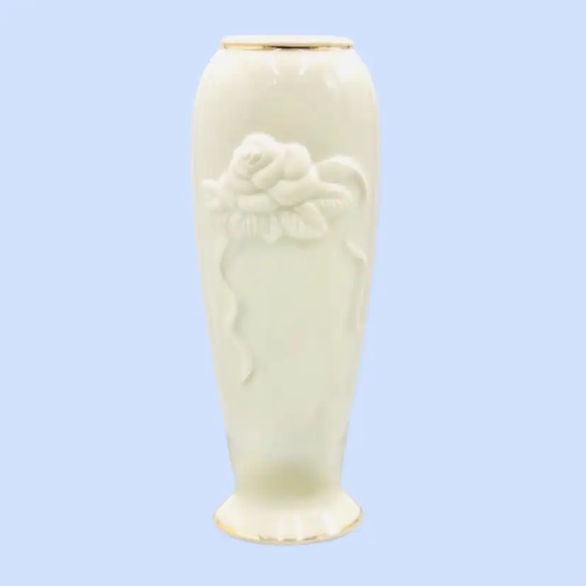 #346- Vintage Bud Vase “Ivory Rose” Collection  Lenox USA 1990