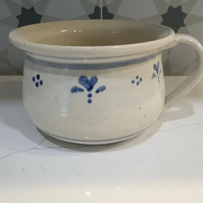 Studio Pottery/folk Art Soup Mug/ Bowl