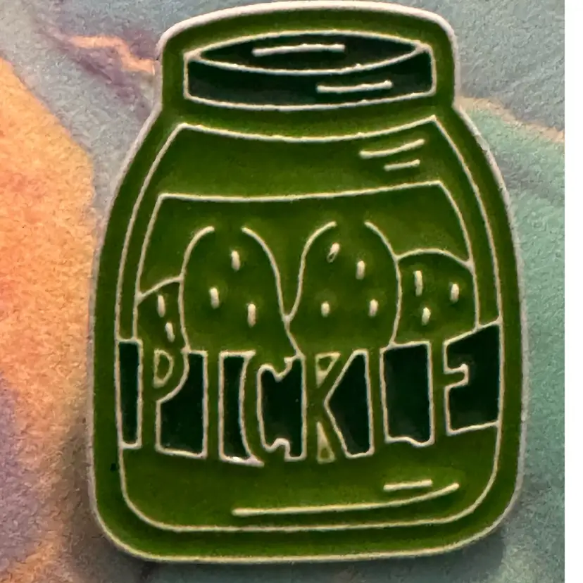 Pickle Pin Green Jar
