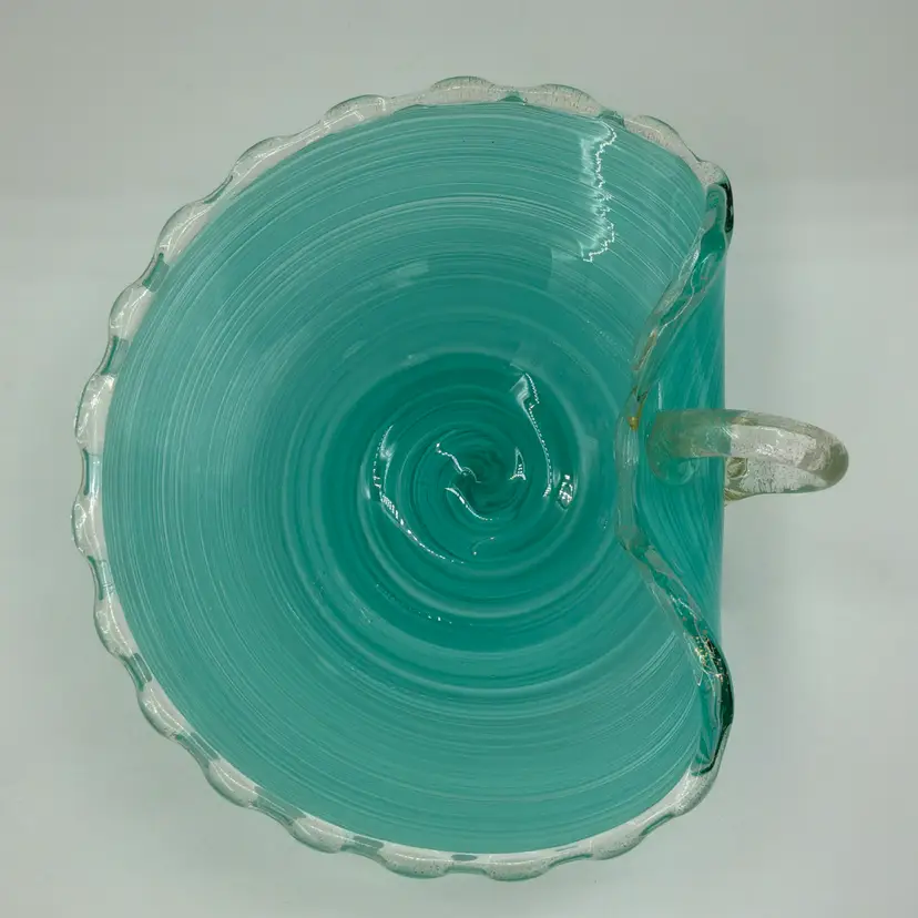 Scalloped Edge Aqua Dish