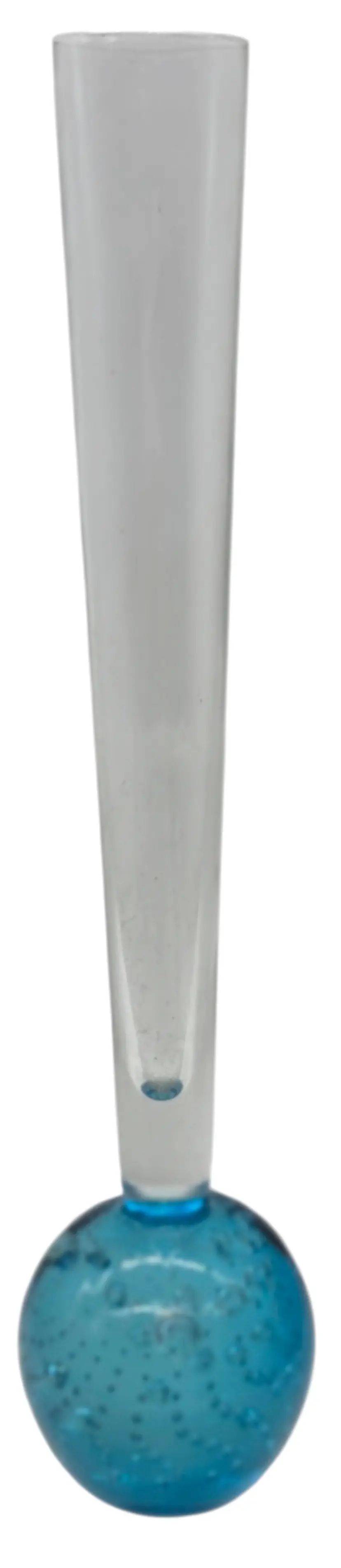 This vintage smoke-colored bud vase paperweight is made of glass with a glossy f