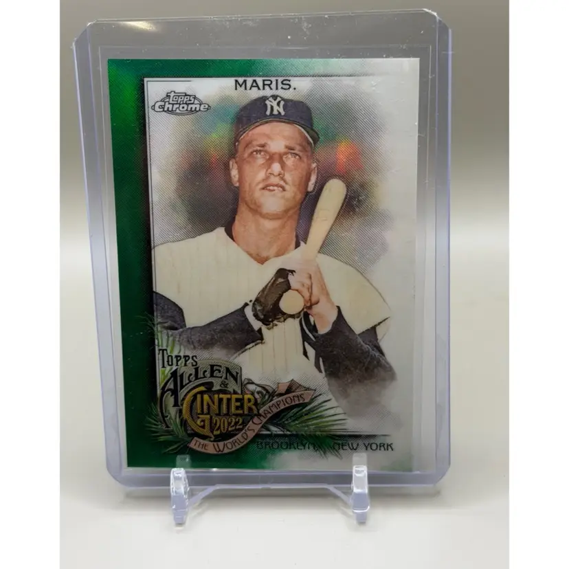 Roger Maris 2022 Topps Allen & Ginter Chrome Green /99 New York Yankees