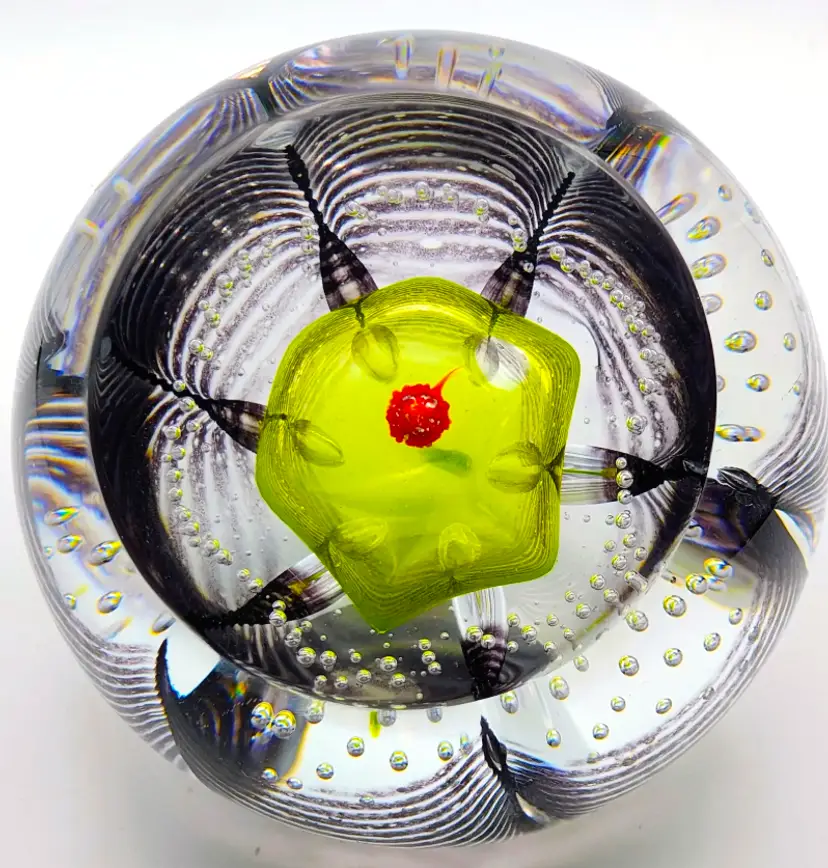 RARE, Caithness Scotland LE 'FATAL ATTRACTION' Magnum Paperweight, By Sarah Peterson