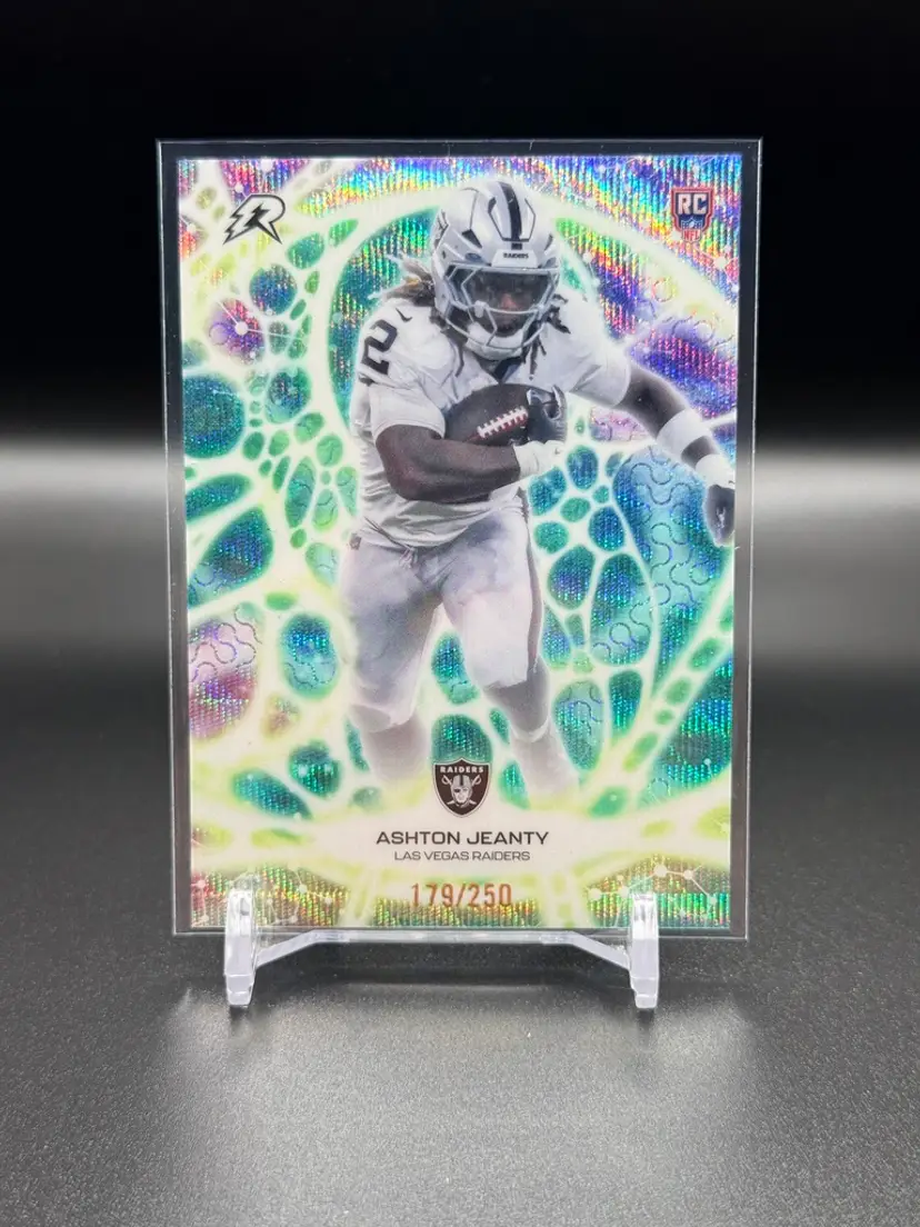 Ashton Jeanty 2025 Topps Resurgence Football Protonyx Aqua Surge Rookie /250