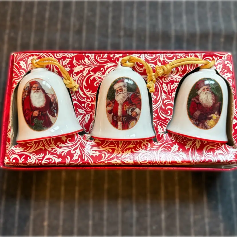 3 Piece Porcelain Bell Ornaments By Hallmark