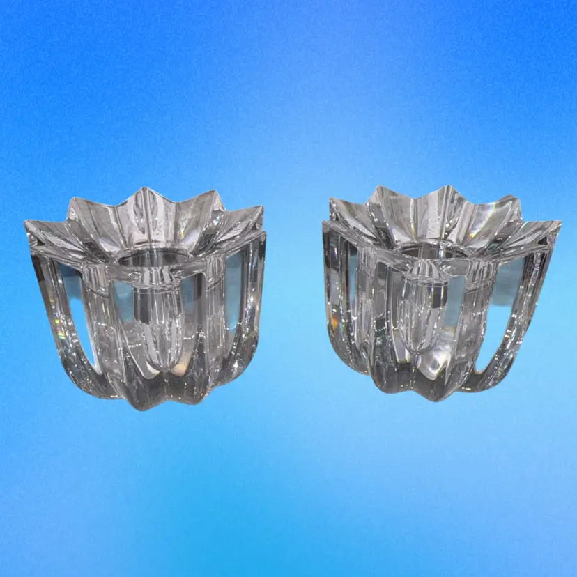Mikasa Comet Lead Crystal Taper Candle Holders