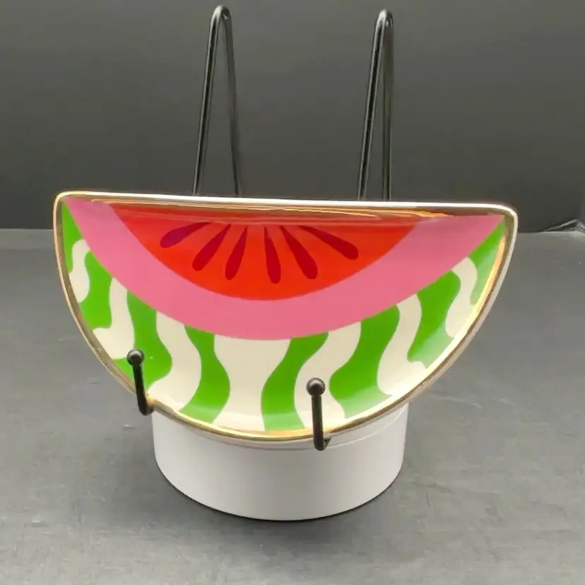 ban.do Watermelon Gold Rim Trinket Dish