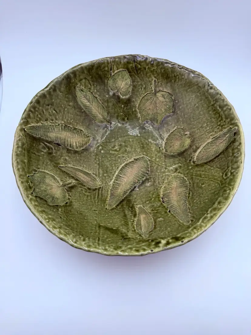 Studio Pottery Leaf Bowl