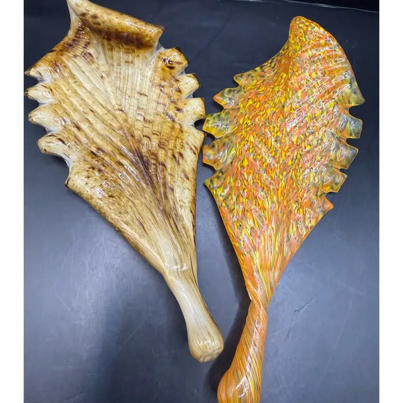 Art Glass Autumn Leaves 7”