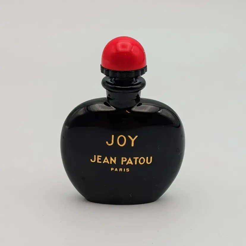 Vtg Joy Jean Patou Paris .25 oz 7 ml Art Deco Black Glass Perfume Bottle ONLY