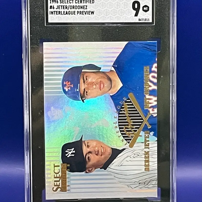 Jeter/Ordoñez SGC 9 1996 Select Certified Interleague Preview New York Yankees / NY Mets