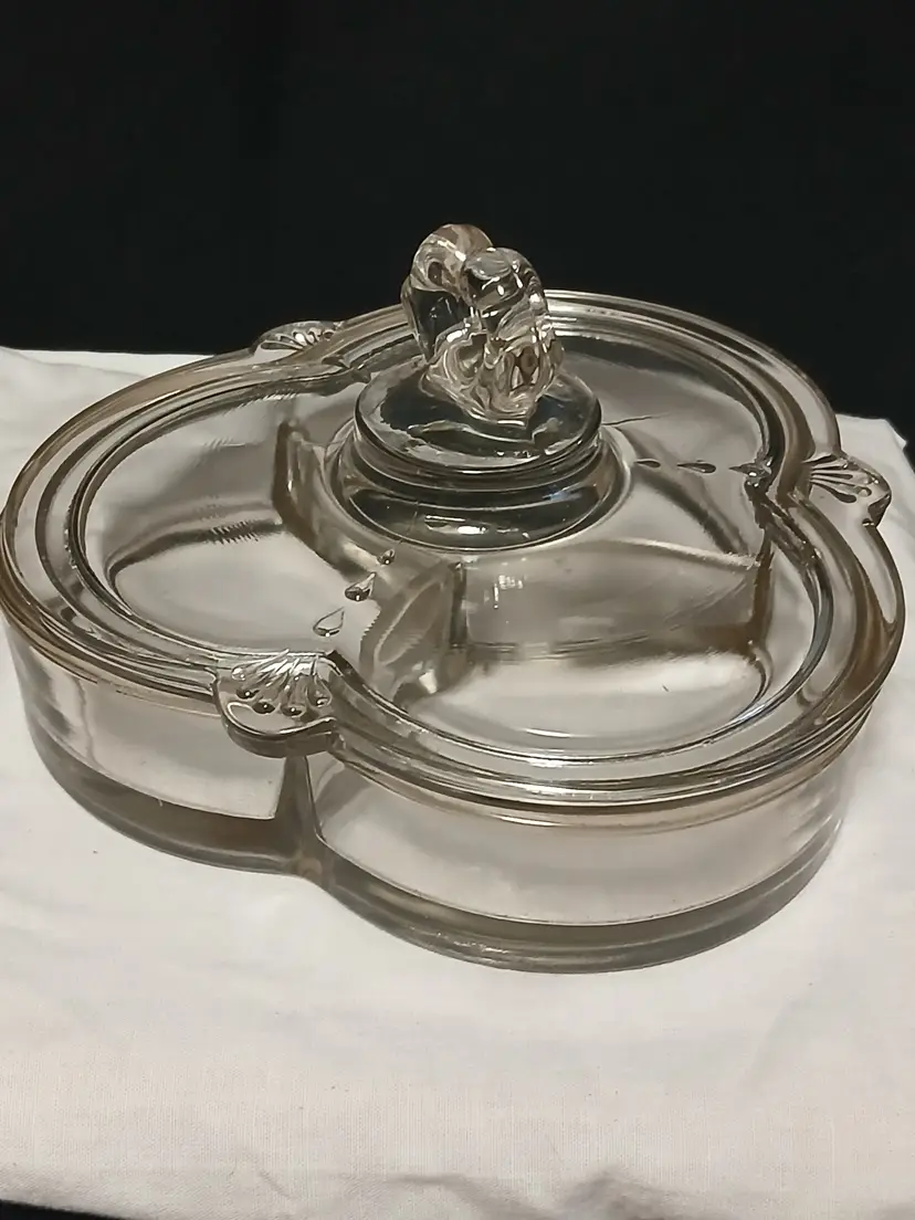 Vintage Clear Glass Trinket/Candy Dish