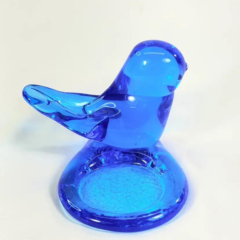 Signed Leo Ward Bluebird Of Happiness Votive