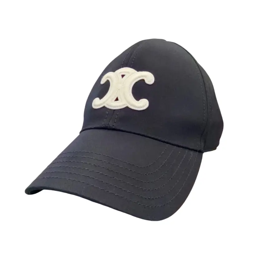 Celine Triomphe Black Baseball Cap Sz M