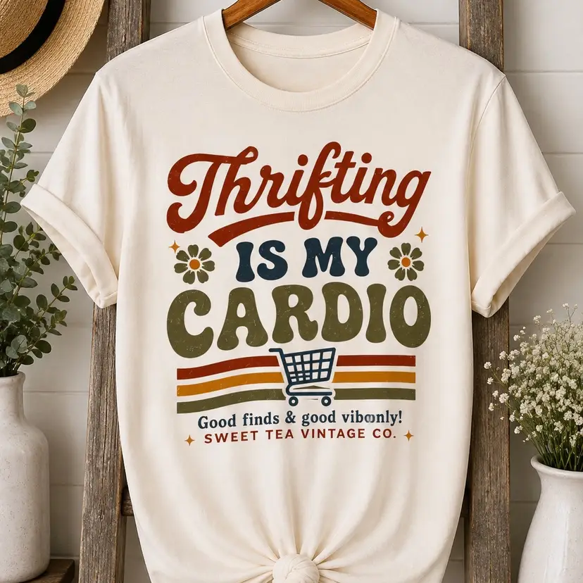 Thrifting Is My Cardio Large T-Shirt
