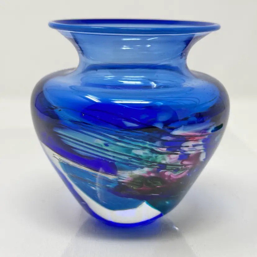 Glasshouse Studios Paperweight Vase Artist Signed and Dated 1990
