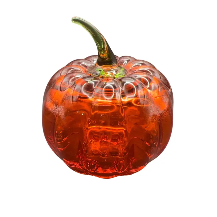 Vintage Viking Art Glass Pumpkin