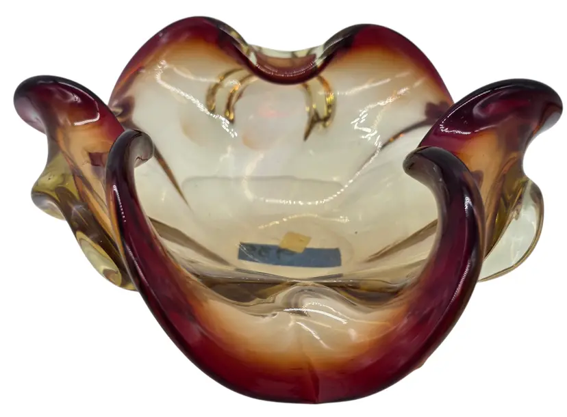 MCM MURANO LARGE ART GLASS CENTERPIECE BROWN