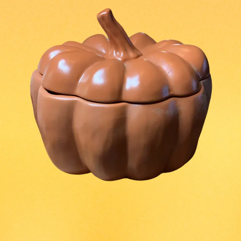 26. Threshold Stoneware Orange 8in Pumpkin Covered Bowl