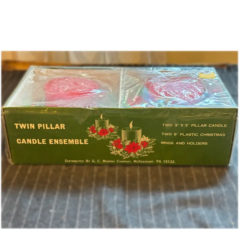 G.C. Murphy Pillar Candles With Candle Rings