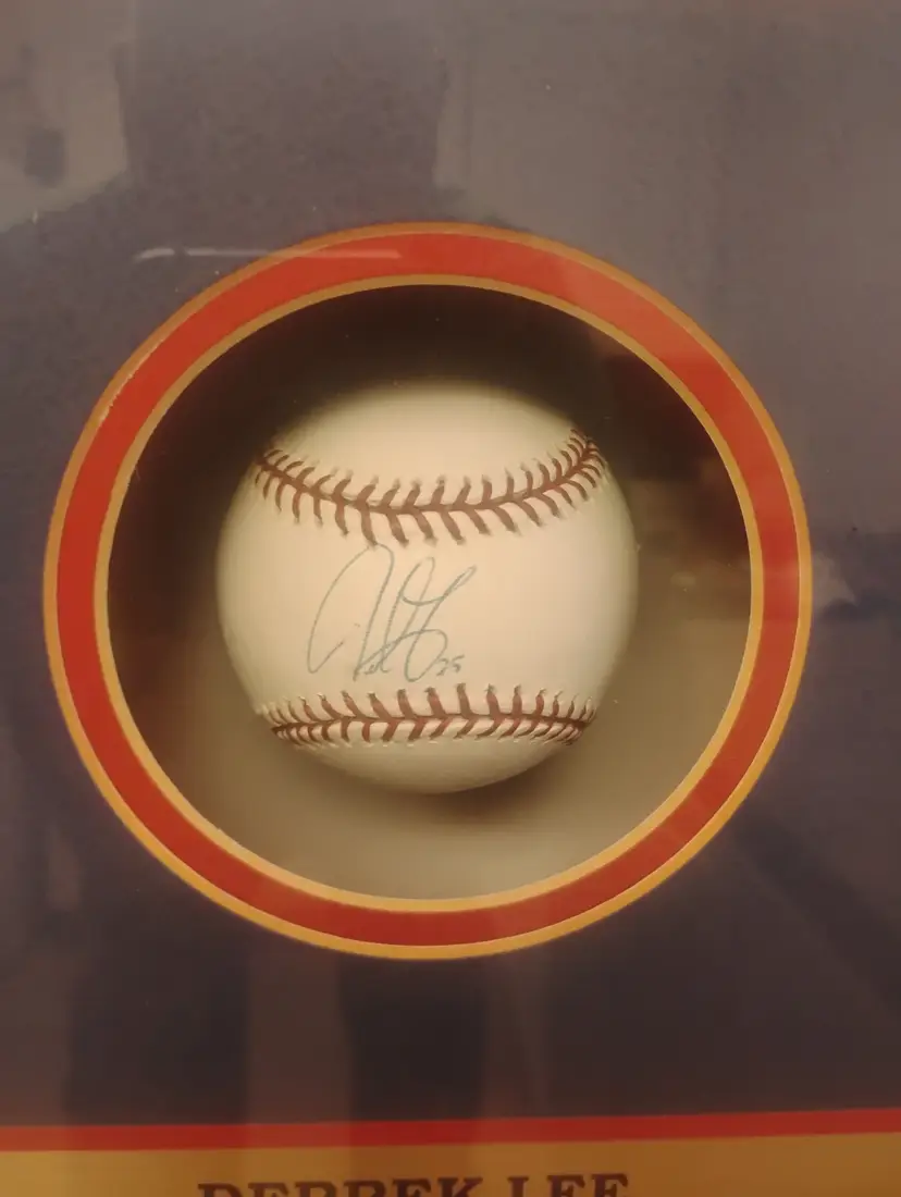 Chicago Cubs Derrik Lee Autographed Shadow Box!