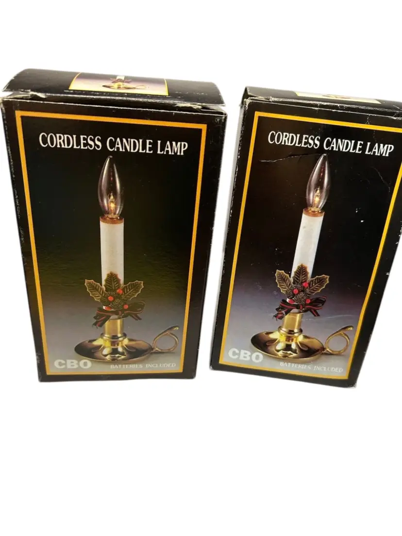 2 Cordless Brass Chamber stick Candle Holders Unsure If Working 10”Tall