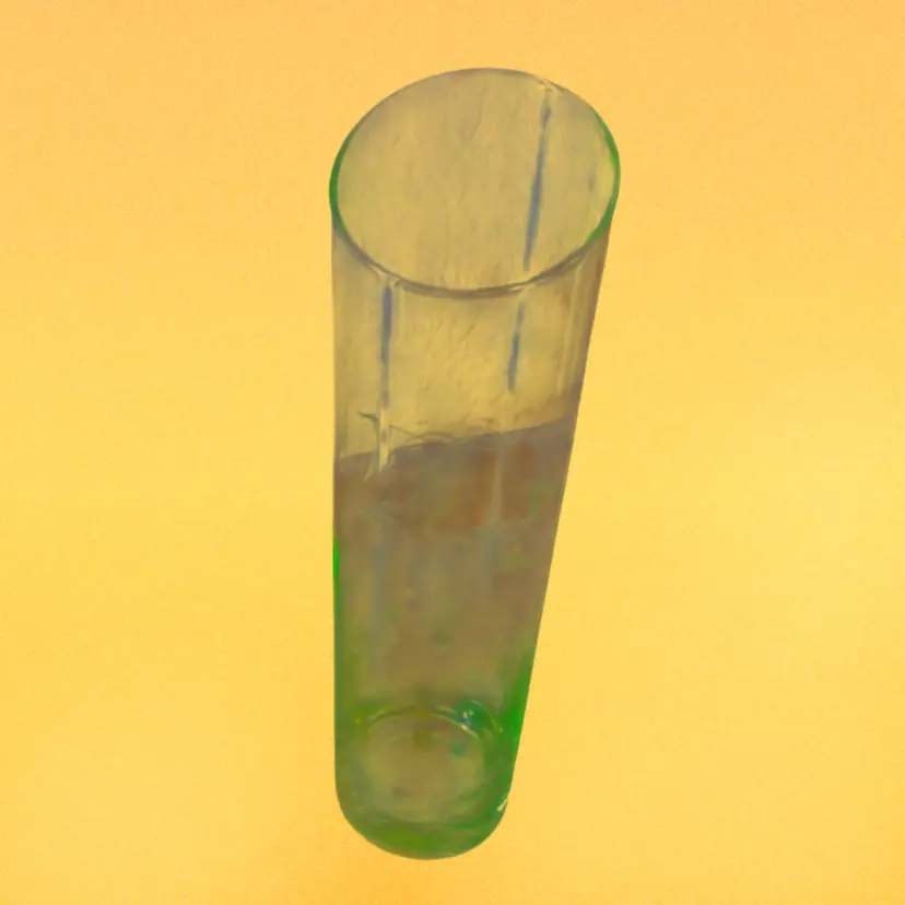 🎉Vintage Green Depression Glass Etched Bud Vase