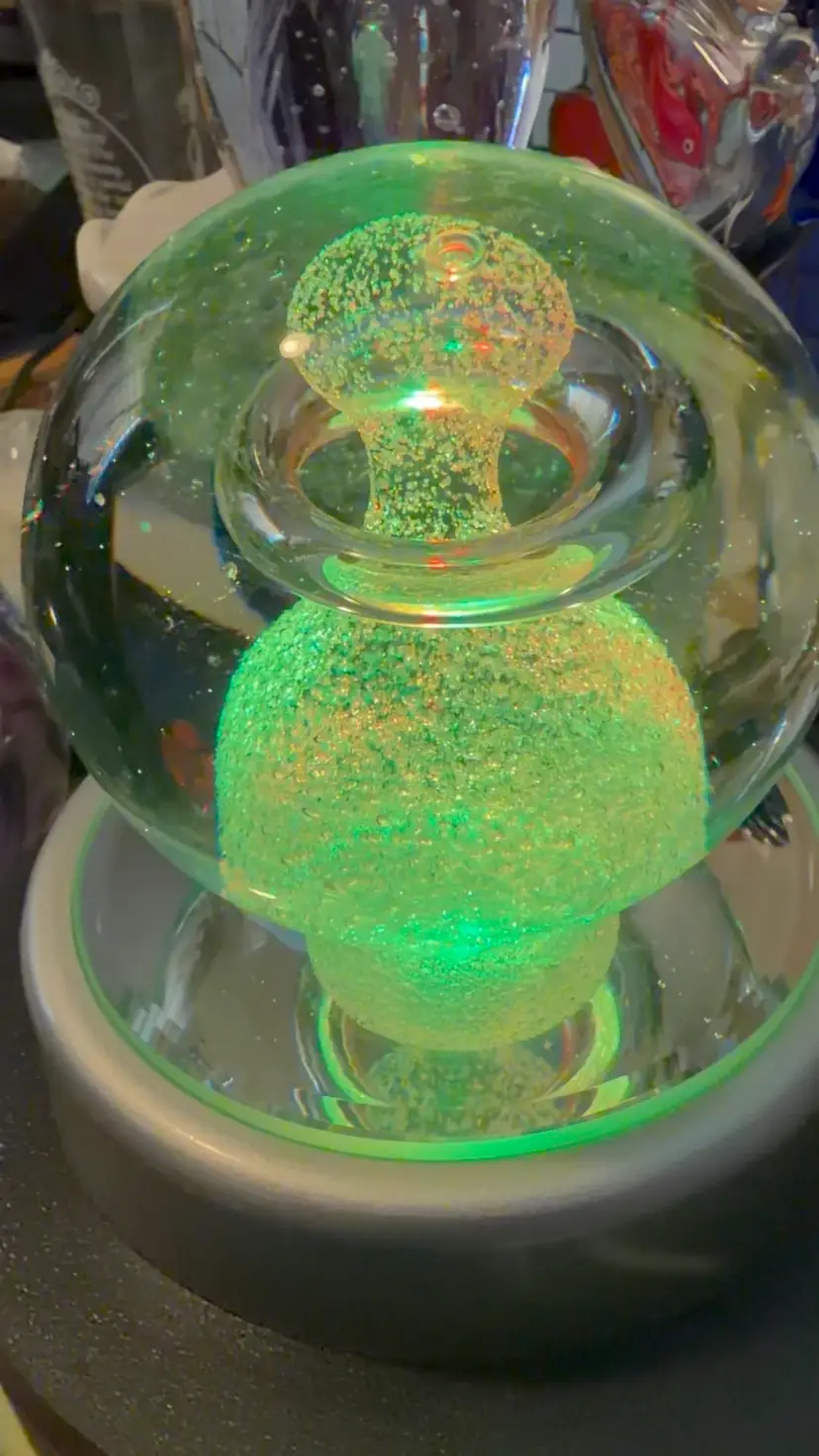 #5 Jablonski Crystal Bubble Paperweight – 3″ Tall