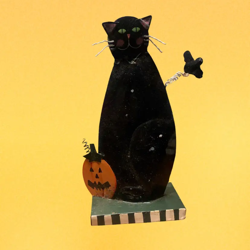 #01 - 09, Metal Black Cat Figurine