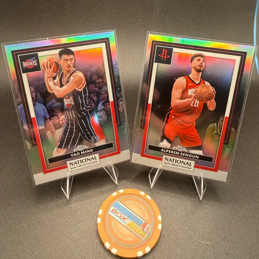 2026 Topps Chrome Yao Ming & Alperen Sengun Refractor National NSCC Exclusive Houston Rockets