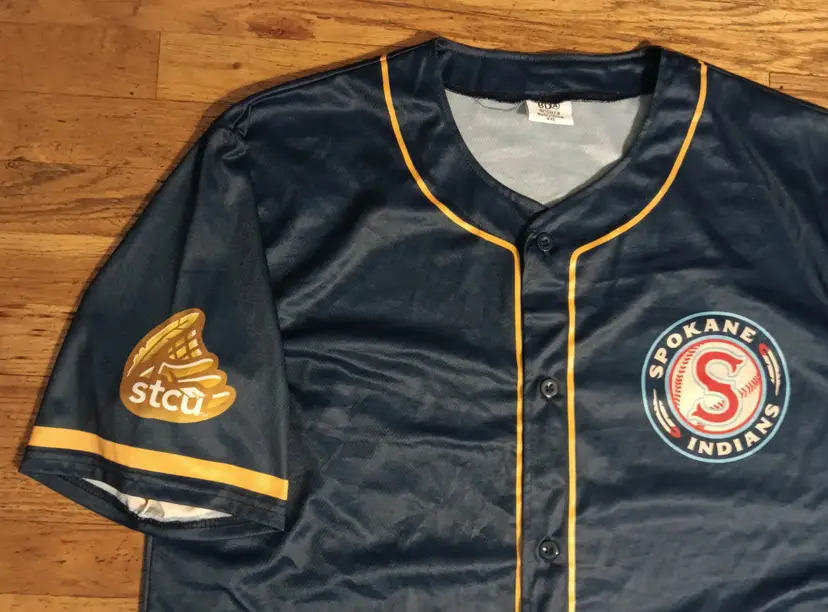 Spokane Indians Gold Glove Member Jersey NEW MILB Baseball Chiefs Hockey shirt