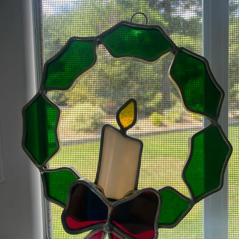 Stained Glass Suncatcher Wreath