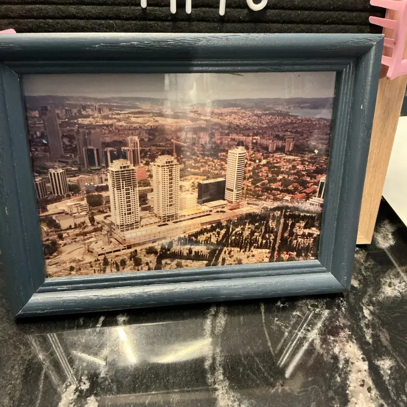 VTG Fly Over Picture View on the city downtown & skyscrapers 💞