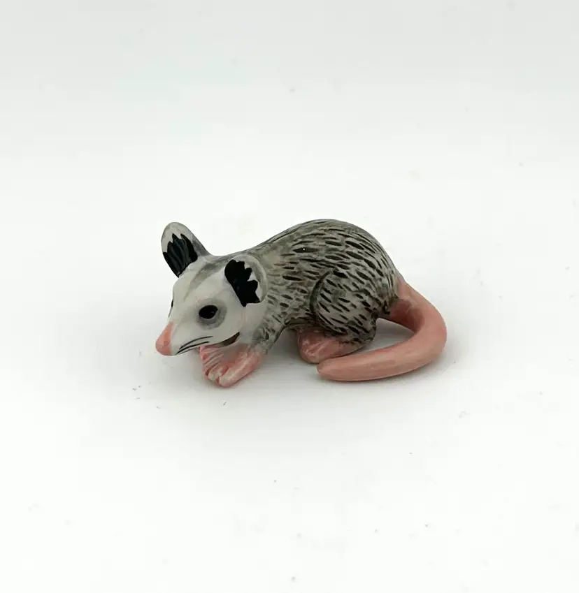 Little Critterz Thumbs The Opossum Porcelain Miniature 1.5”x 1.5”x 1.5”