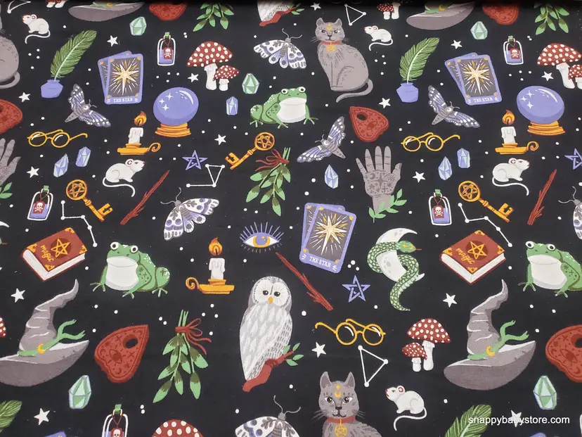 Magic Icons Flannel Fabric Remnant - 100% Cotton - Choose Size - Soft Craft & Quilting Fabric