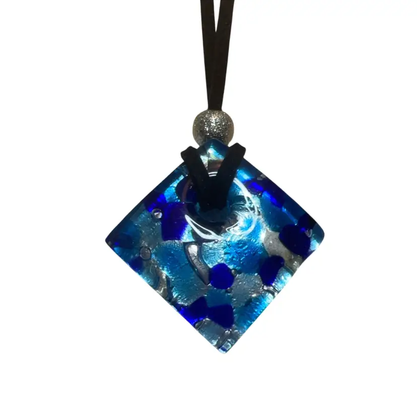 Vintage Murano Pendant Necklace Signed Murano