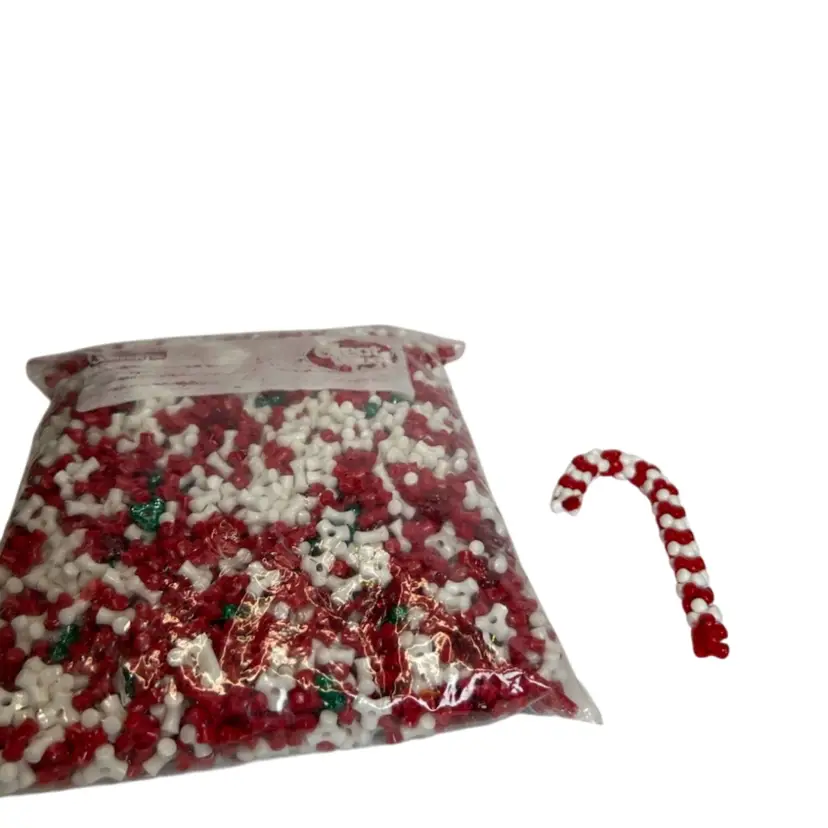 1# Of Red And White Beads To Make Candy Cane Ornaments