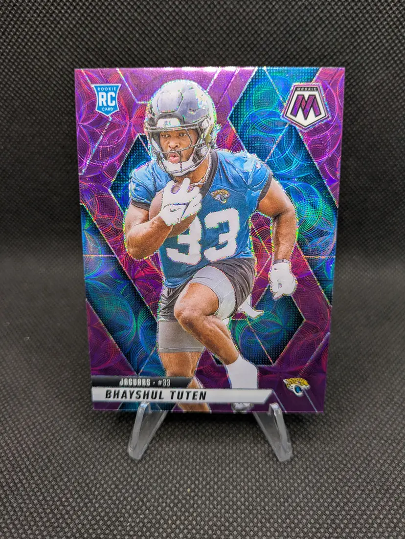 Bhayshul Tuten 2025 Mosaic Rookie RC Purple Scope #385 - Jacksonville Jaguars