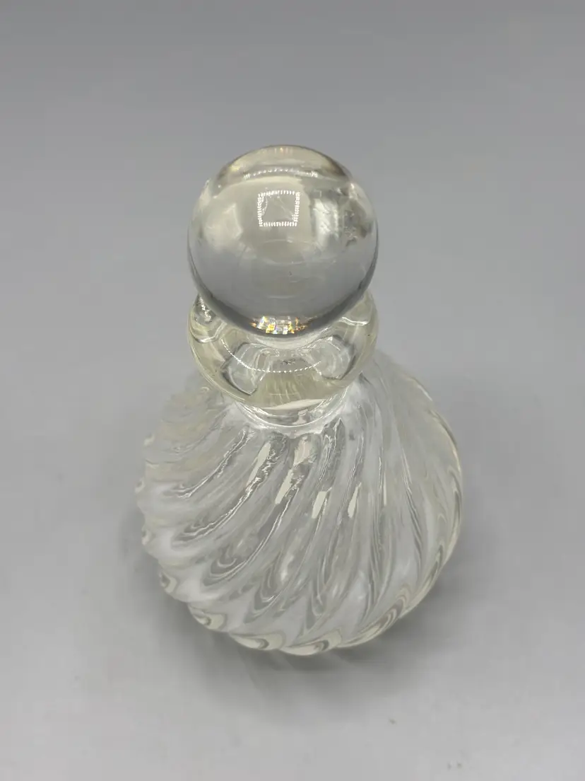 Clear glass Murano perfume bottle