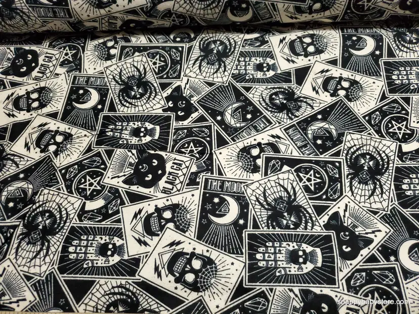 Tarot Cards Flannel Fabric Remnant - 100% Cotton - Choose Size - Soft Craft & Quilting Fabric
