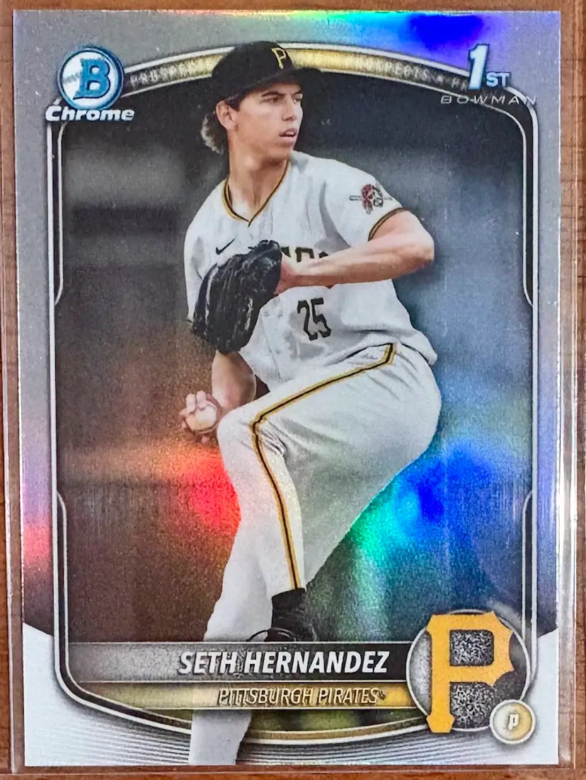 2025 Bowman Draft Seth Hernandez 1st Refractor Parallel Pittsburgh Pirates