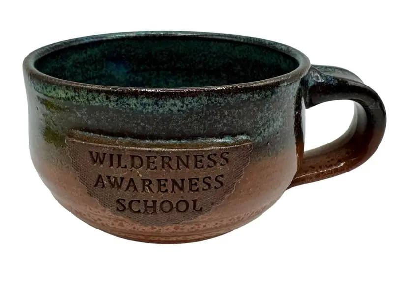 Signed Studio Art Pottery Coffee Soup Mug Wilderness Awareness School Washington