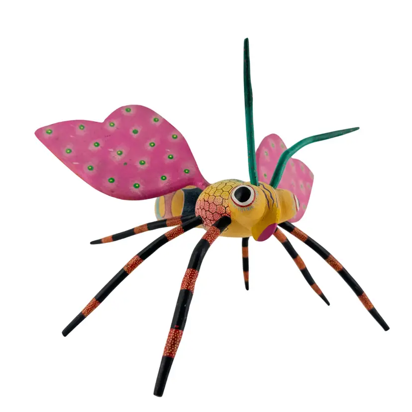 Hand Carved Oaxaca Alebrije Wooden Bug Mexico Signed