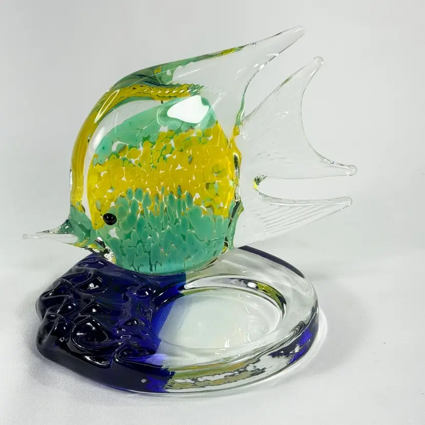 Yellow/Green Tropical Fish Candle Holder
