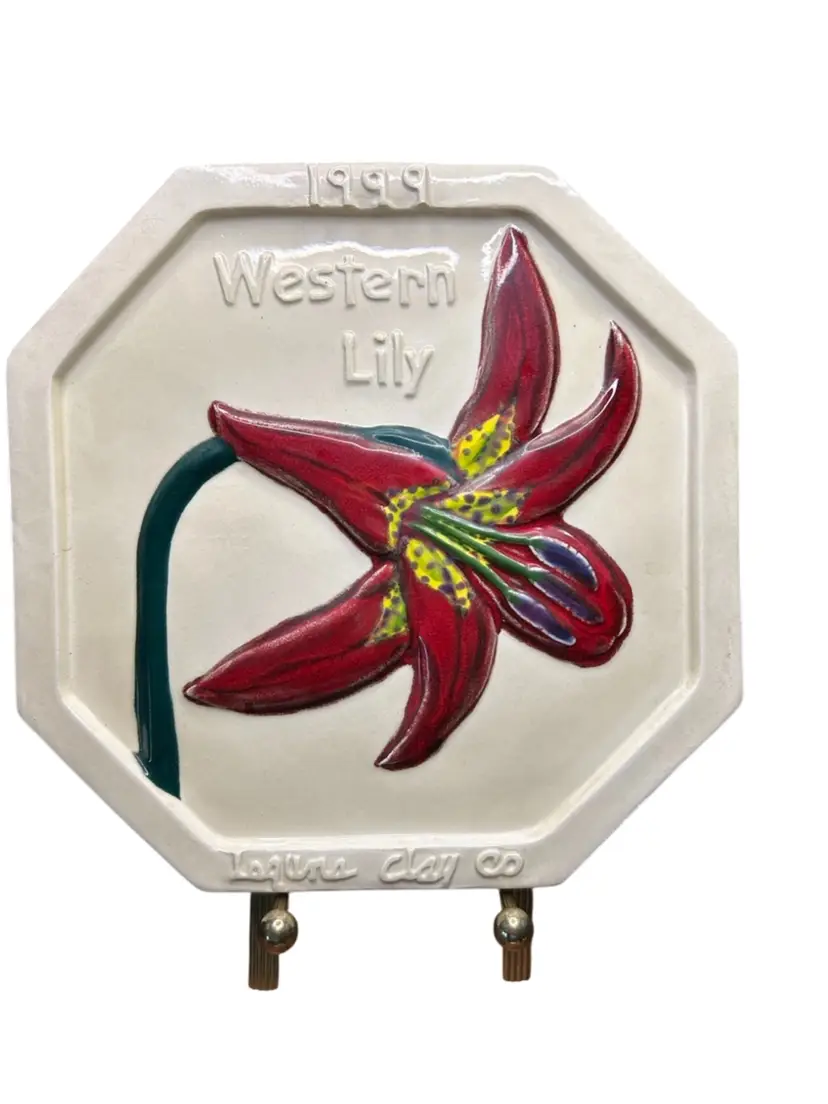 Laguna Clay Co 1999 Western Lily Limited Edition 315 Of 500 8x8