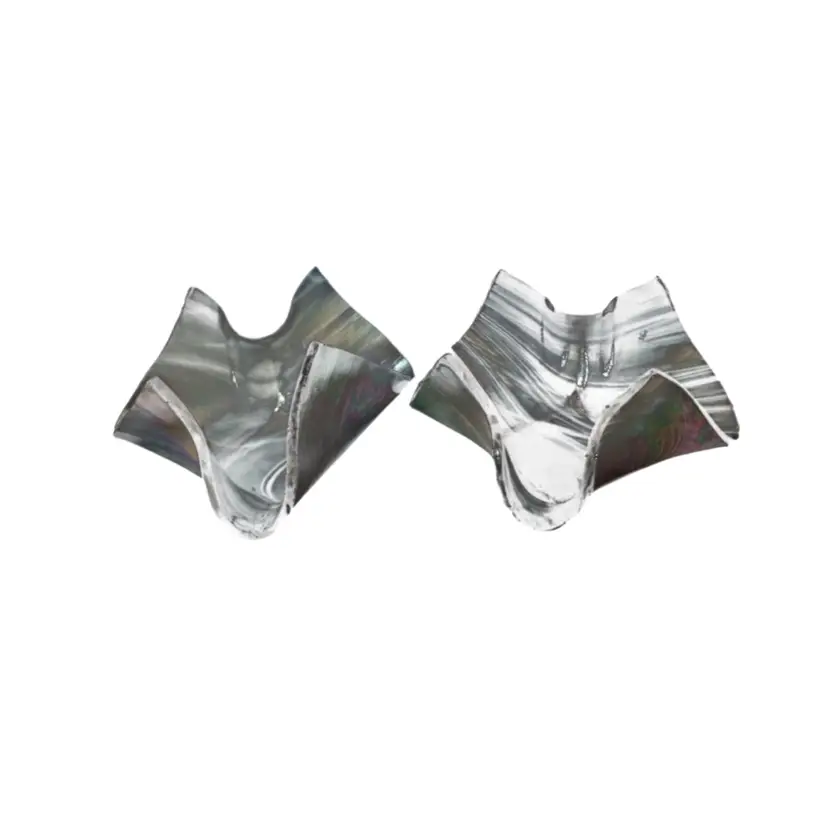 Collectable vintage, hand-crafted art glass handkerchief drape vase Or Candle Holder