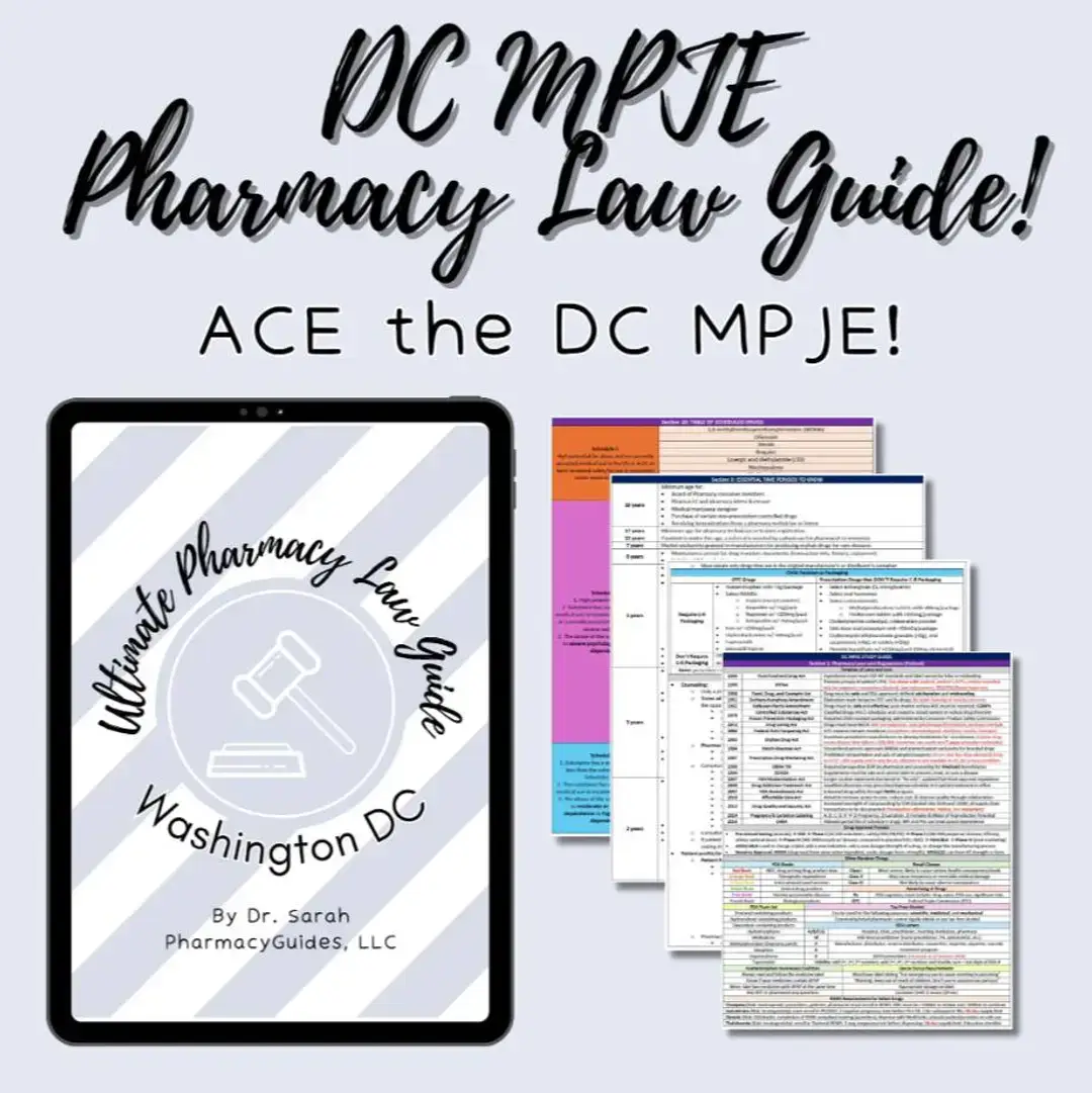 DC MPJE Pharmacy Law Study Guide (2026)